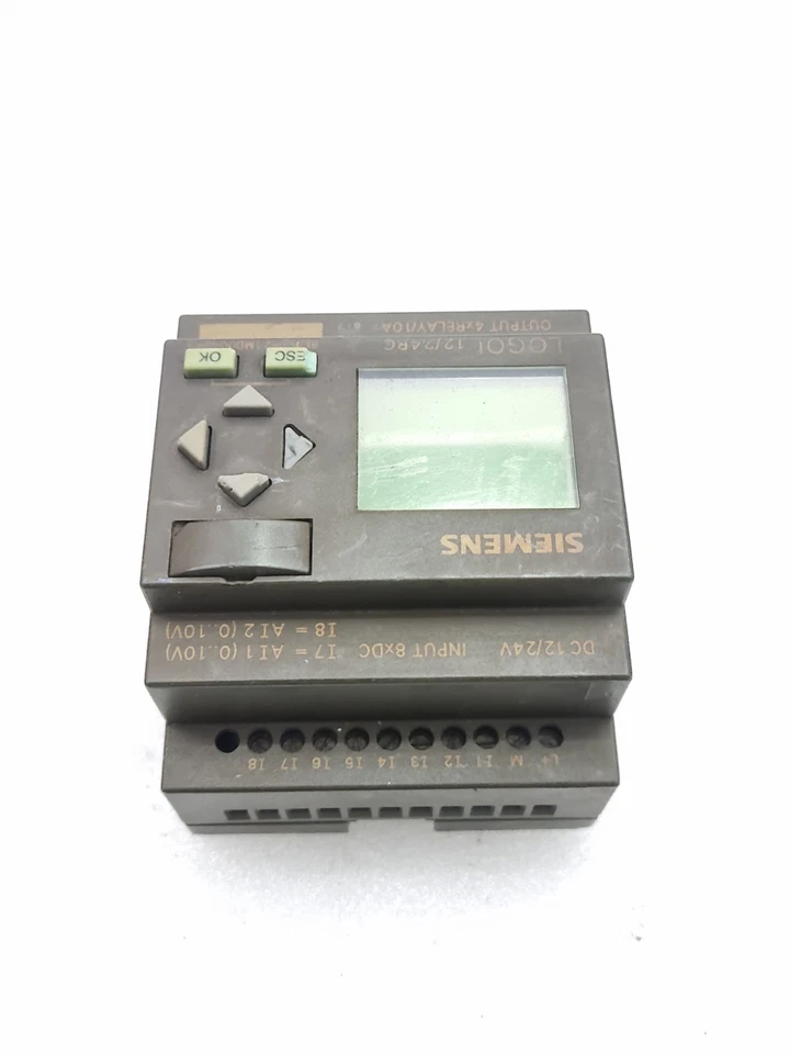 Used Siemens 6ED1052-1MD00-0BA5 12/24Vdc Logo Plc 6ED10521MD000BA5 12/24RC